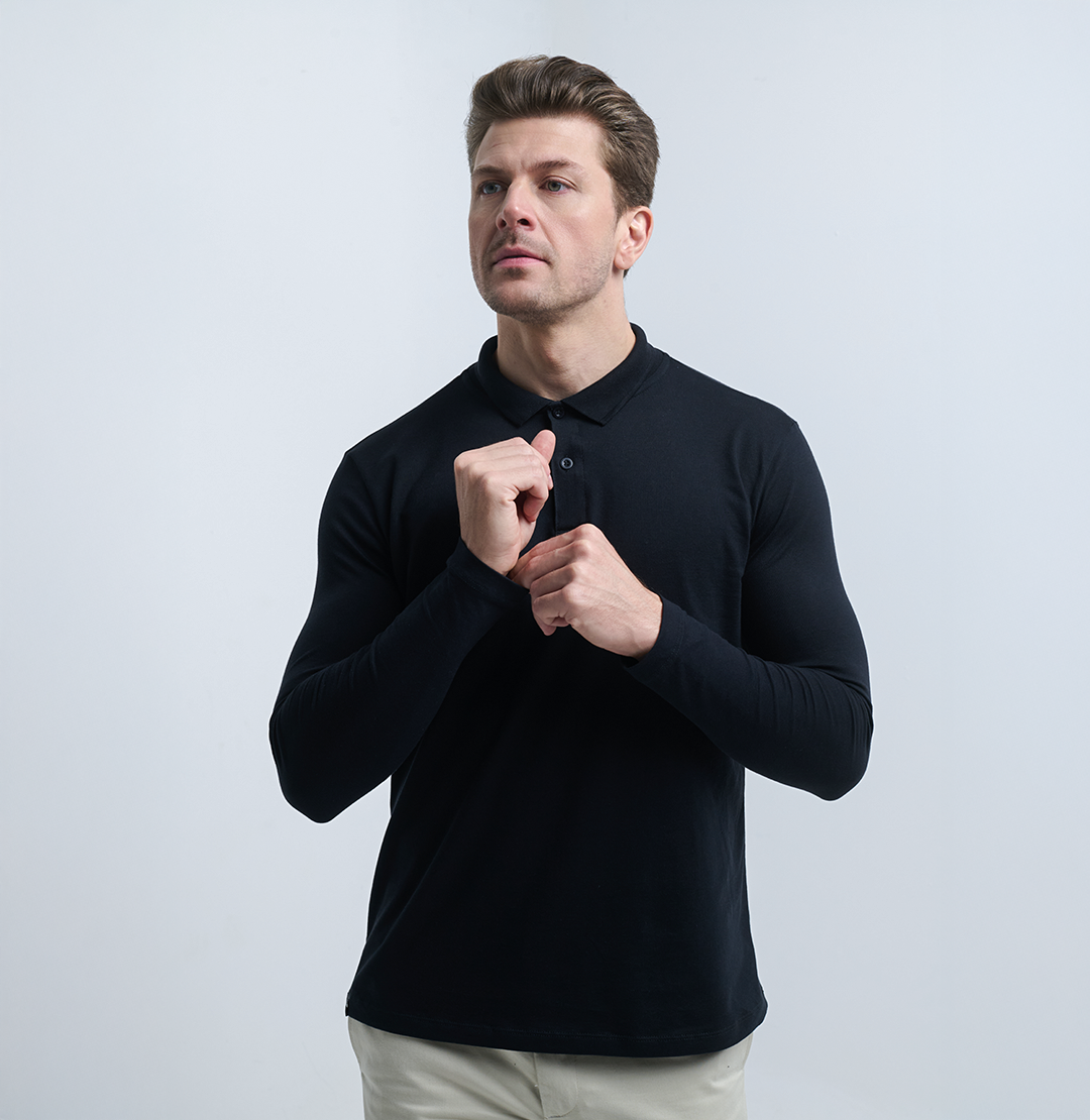 Camisa Polo Manga Longa